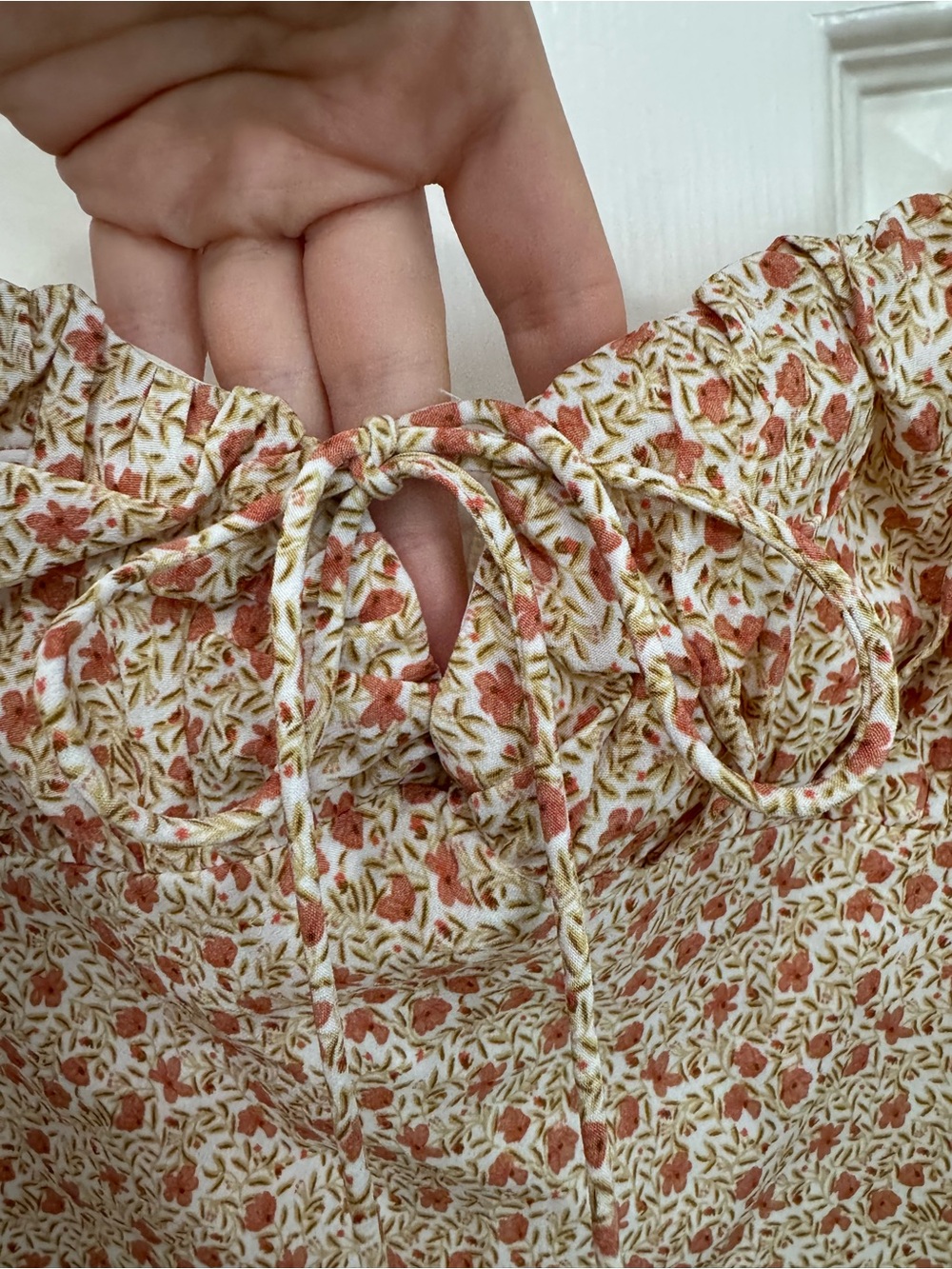 Et Clet Floral Tie-Front Cami Top - Picture 4 of 7